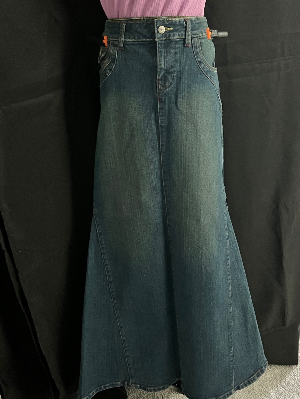 Blue Asphalt Long Jean Skirt Size 7